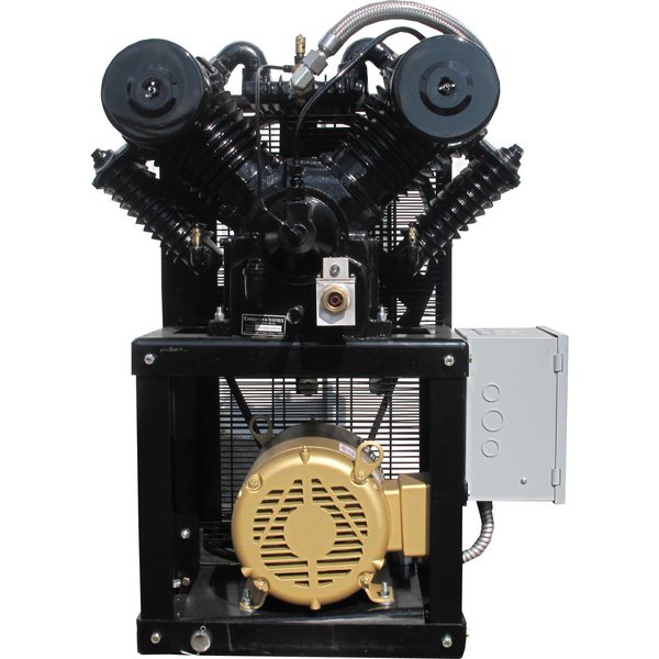 Industrial Gold 7.5Hp, 208-230V, 3 Phase, 60Hz, Cube Air Compressor, 28Cfm@175Psi IGQ73-6-E